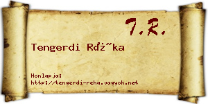 Tengerdi Réka névjegykártya