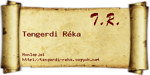 Tengerdi Réka névjegykártya